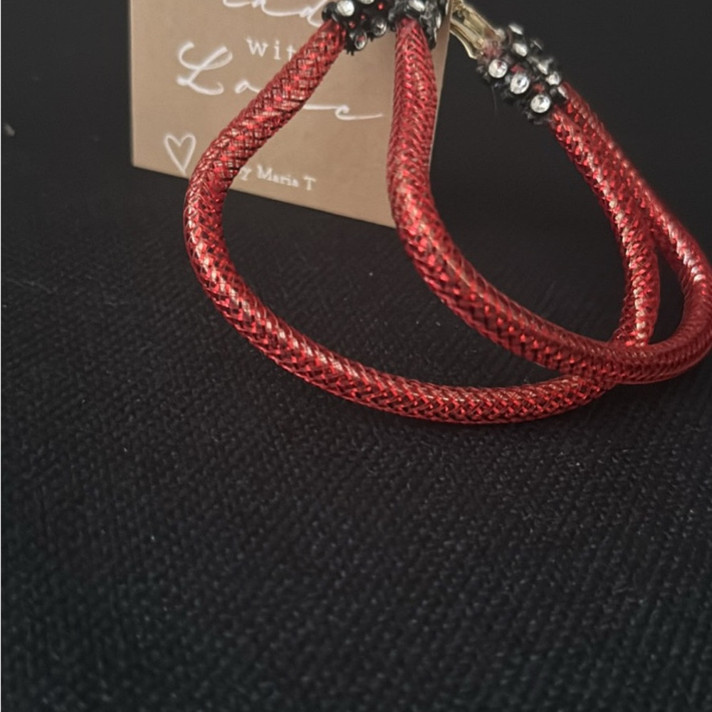 Elegant Red Braided Bracelet